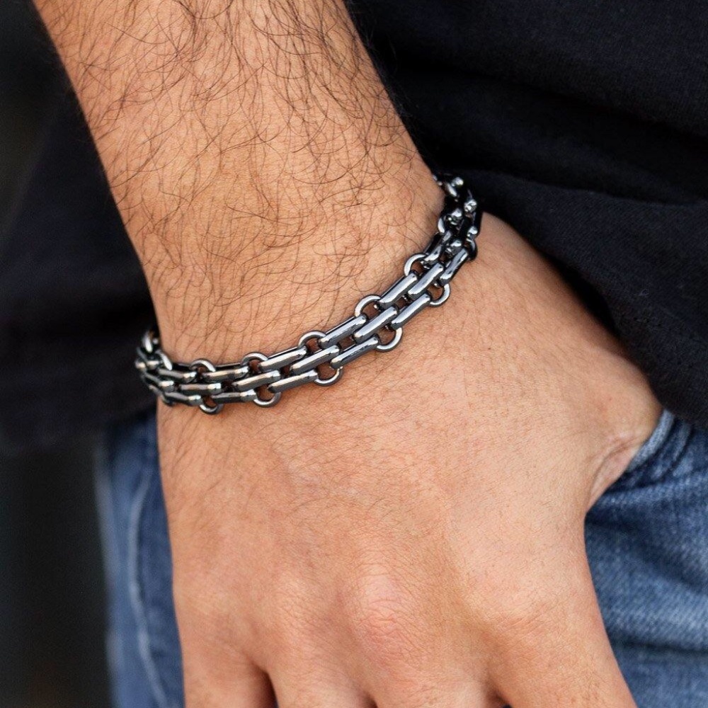 Men’s Unisex Urban Utility - Black Gunmetal Chain Bracelet